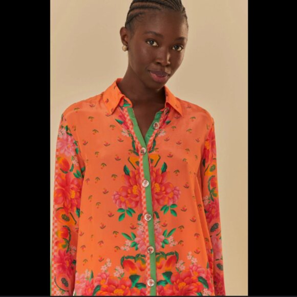 Brand New Farm Rio Fruit Garden Long-Sleeve Buttondown Shirt - Picture 11 of 16